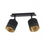 Lamparas Eglo Foco 2 Led Negro Esteperra 99277