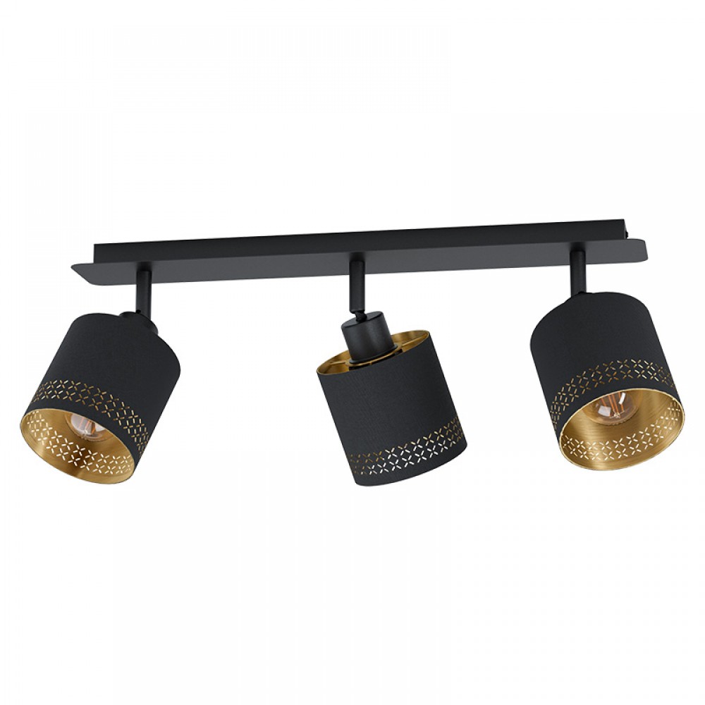 Lamparas Eglo Foco 3 Led Negro Esteperra 99278
