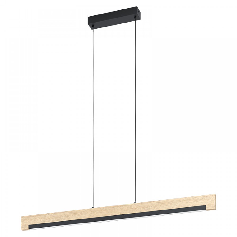 Lamparas Eglo Lampara Led Lineal Madera Camacho 99293