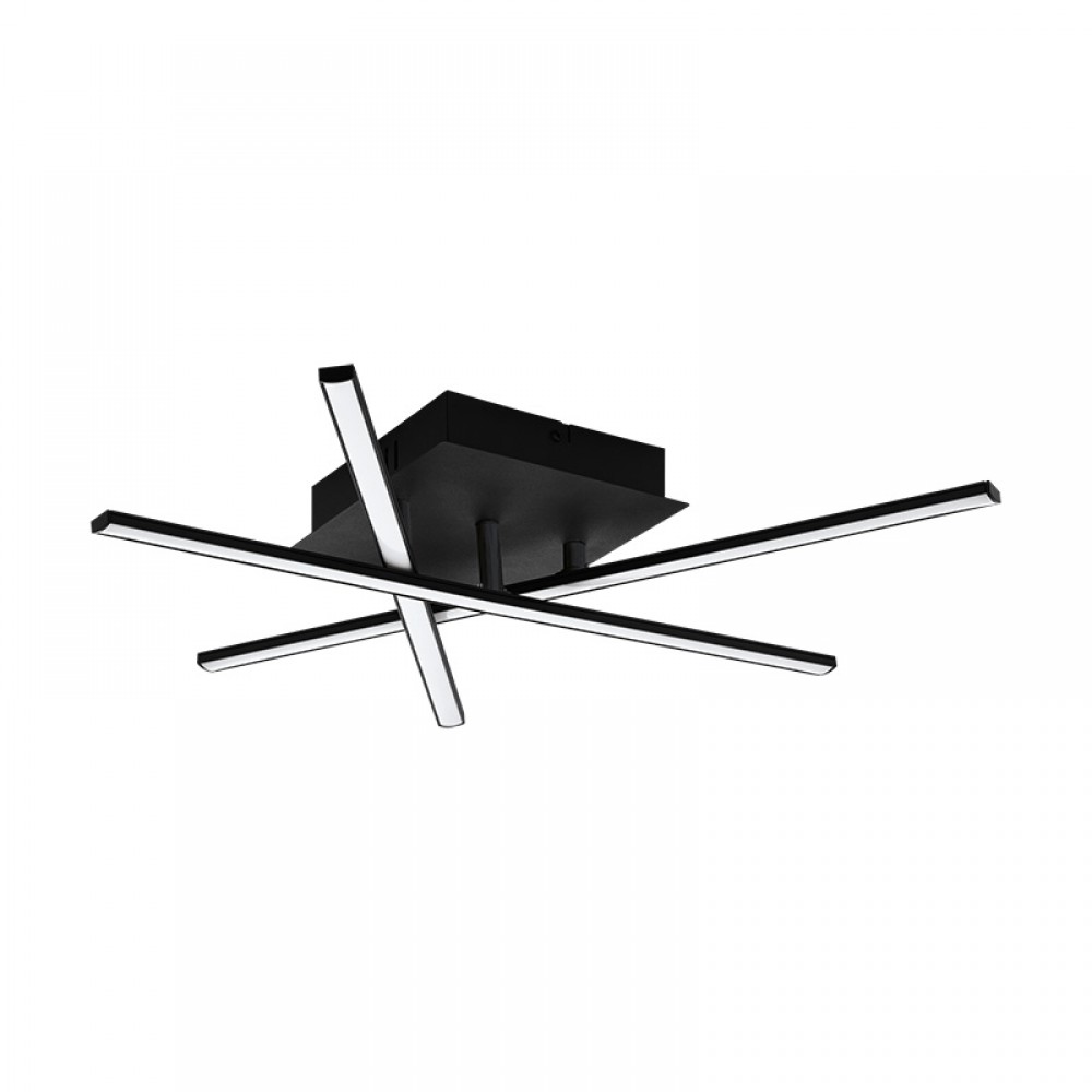 Lamparas Eglo Plafon Led Negro Lasana 3 99315