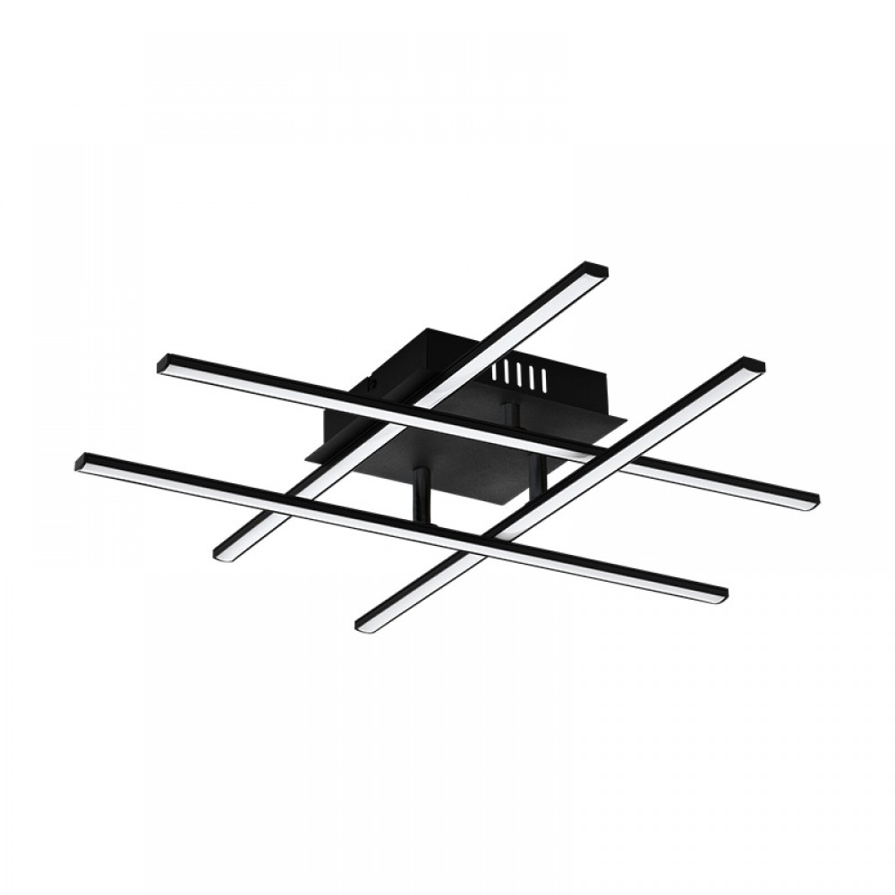 Lamparas Eglo Plafon Led Negro Lasana 3 99316
