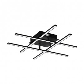 Lamparas Eglo Plafon Led Negro Lasana 3 99316