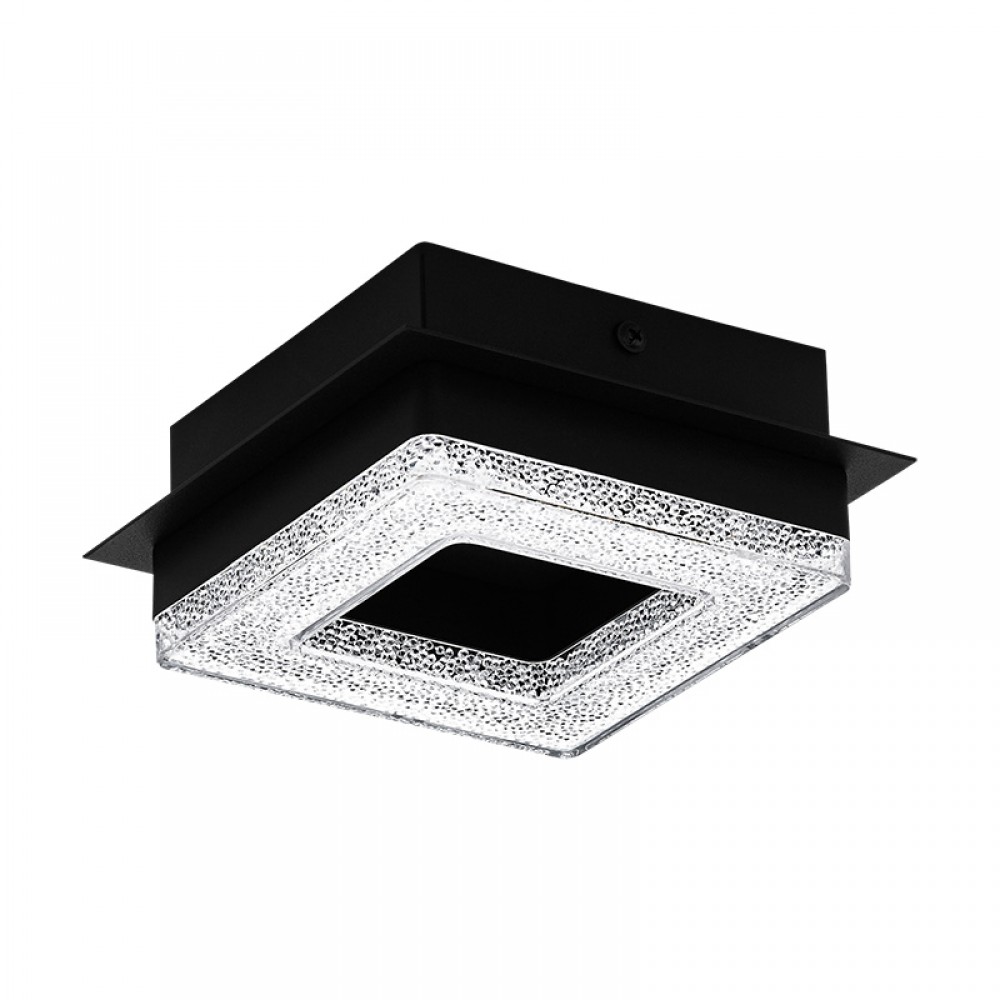 Lamparas Eglo Plafon 1 Led Negro Fradelo 1 99324