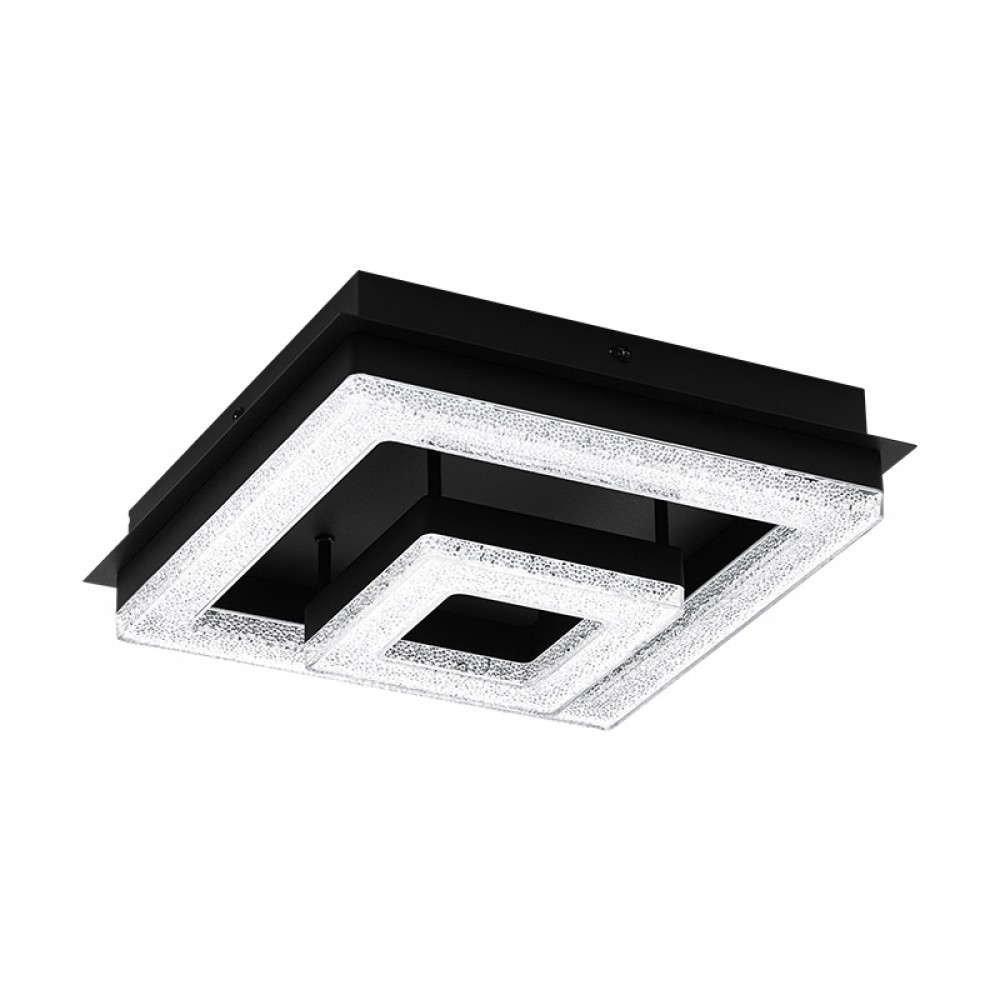 Lamparas Eglo Plafon Led Doble Negro Fradelo 1 99327