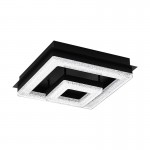 Lamparas Eglo Plafon Led Doble Negro Fradelo 1 99327