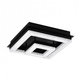 Lamparas Eglo Plafon Led Doble Negro Fradelo 1 99327