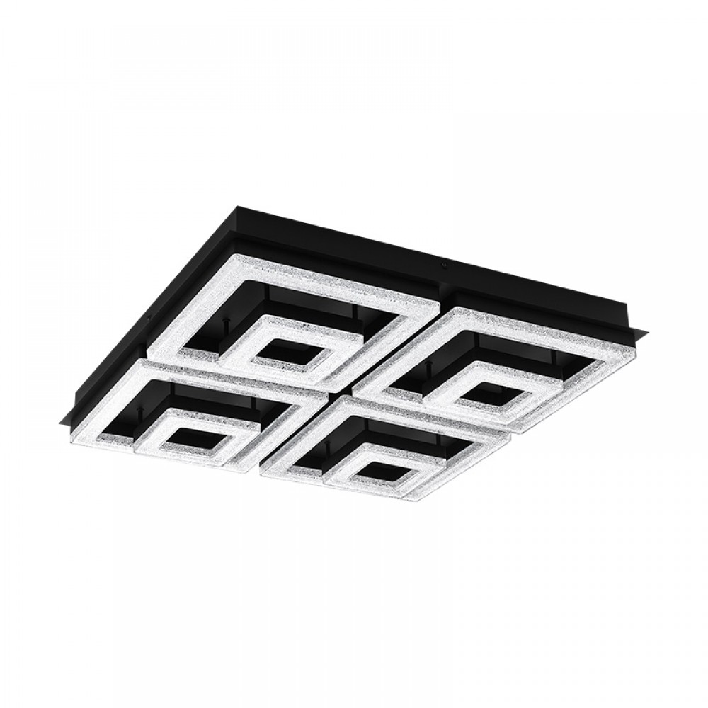Lamparas Eglo Plafon Led Negro Fradelo 1 99328