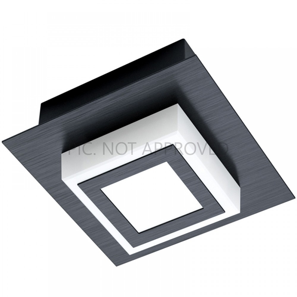 Lamparas Eglo Plafon 1 Led Negro Masiano 1 99361