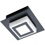 Lamparas Eglo Plafon 1 Led Negro Masiano 1 99361