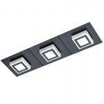 Lamparas Eglo Plafon 3 Led Negro Masiano 1 99363