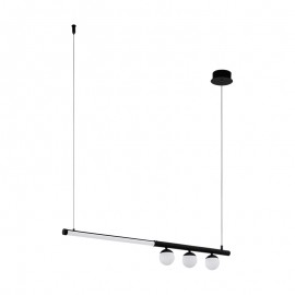 Lamparas Eglo Lampara Led Lineal Negro Phianeros 99376
