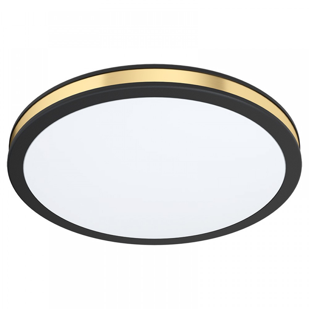 Lamparas Eglo Plafon Led Negro Oro Pescaito 99406