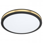 Lamparas Eglo Plafon Led Negro Oro Pescaito 99406