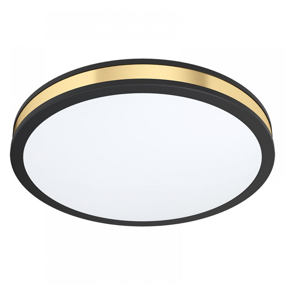 Lamparas Eglo Plafon Led Negro Oro Pescaito 99407