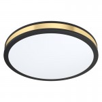 Lamparas Eglo Plafon Led Negro Oro Pescaito 99407