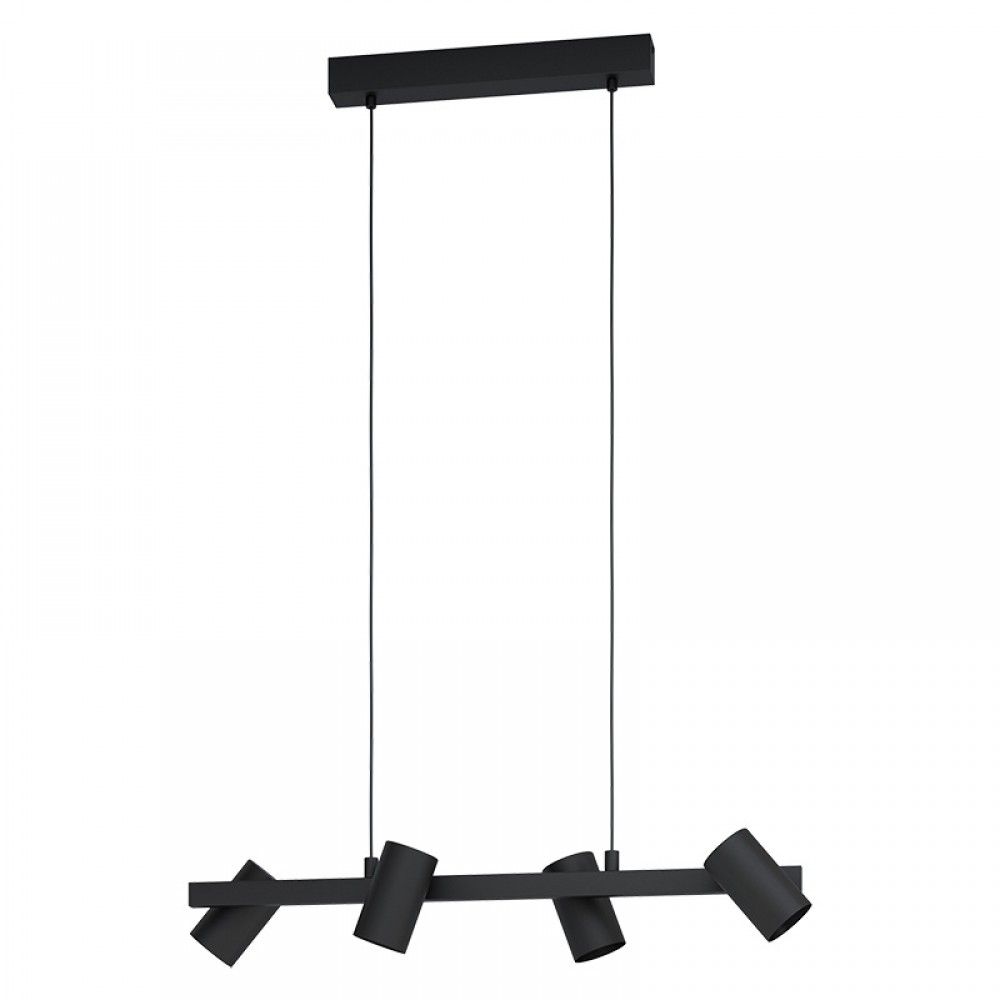 Lamparas Eglo Lampara 4 Lineal Negro Gatuela 1 99463