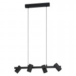 Lamparas Eglo Lampara 4 Lineal Negro Gatuela 1 99463