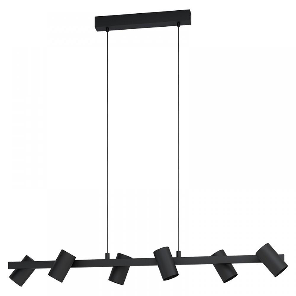 Lamparas Eglo Lampara 6 Lineal Negro Gatuela 1 99464