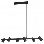 Lamparas Eglo Lampara 6 Lineal Negro Gatuela 1 99464