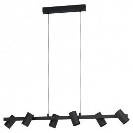 Lamparas Eglo Lampara 6 Lineal Negro Gatuela 1 99464