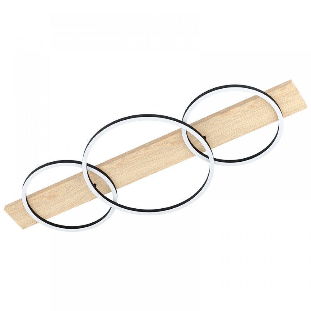 Lamparas Eglo Plafon Led Madera Boyal 99468