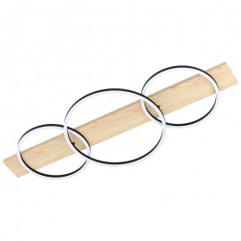 Lamparas Eglo Plafon Led Madera Boyal 99468