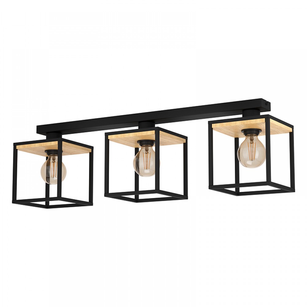 Lamparas Eglo Lampara Libertad Negro-Marron 99856
