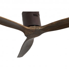 Ventilador Aguilon DC Marron 132Ø 3 Aspas Roble, Mando y Temporizador 128290302