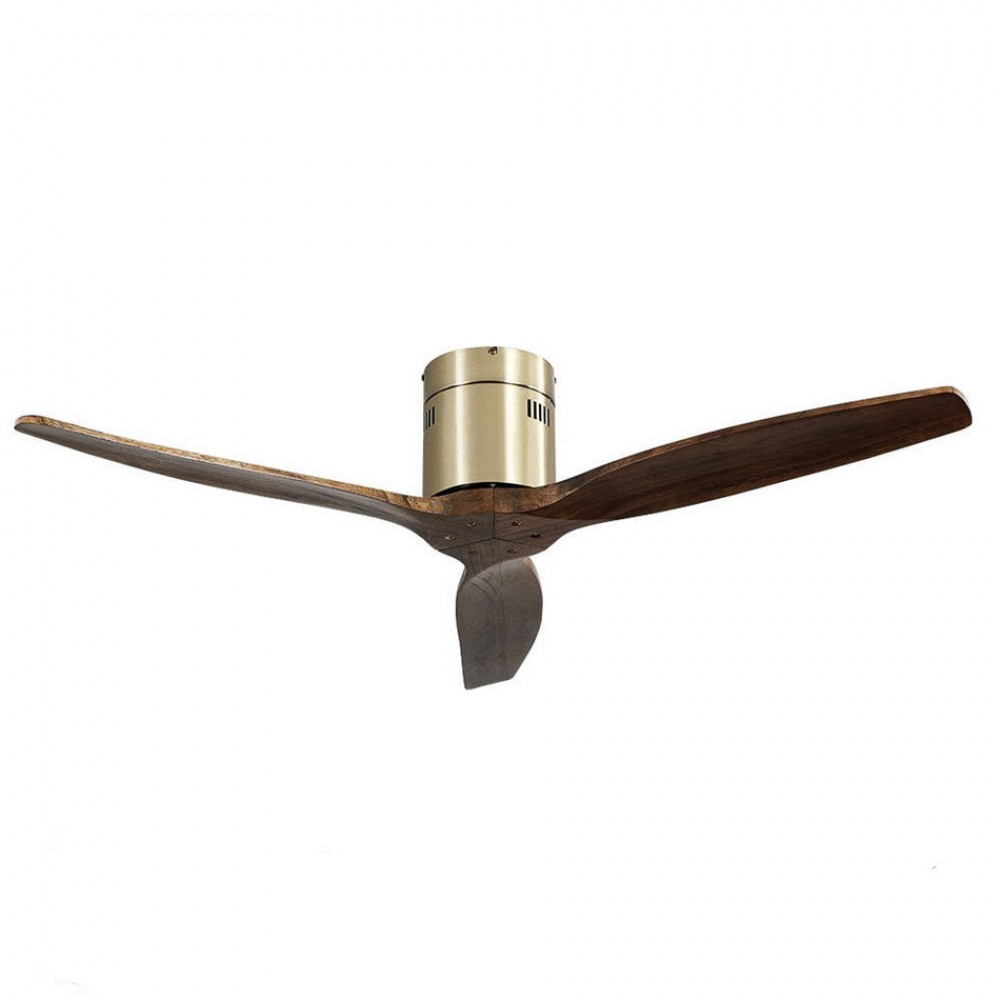 Ventilador Aguilon DC Cuero 132Ø 3 Aspas Roble, Mando y Temporizador 128290364