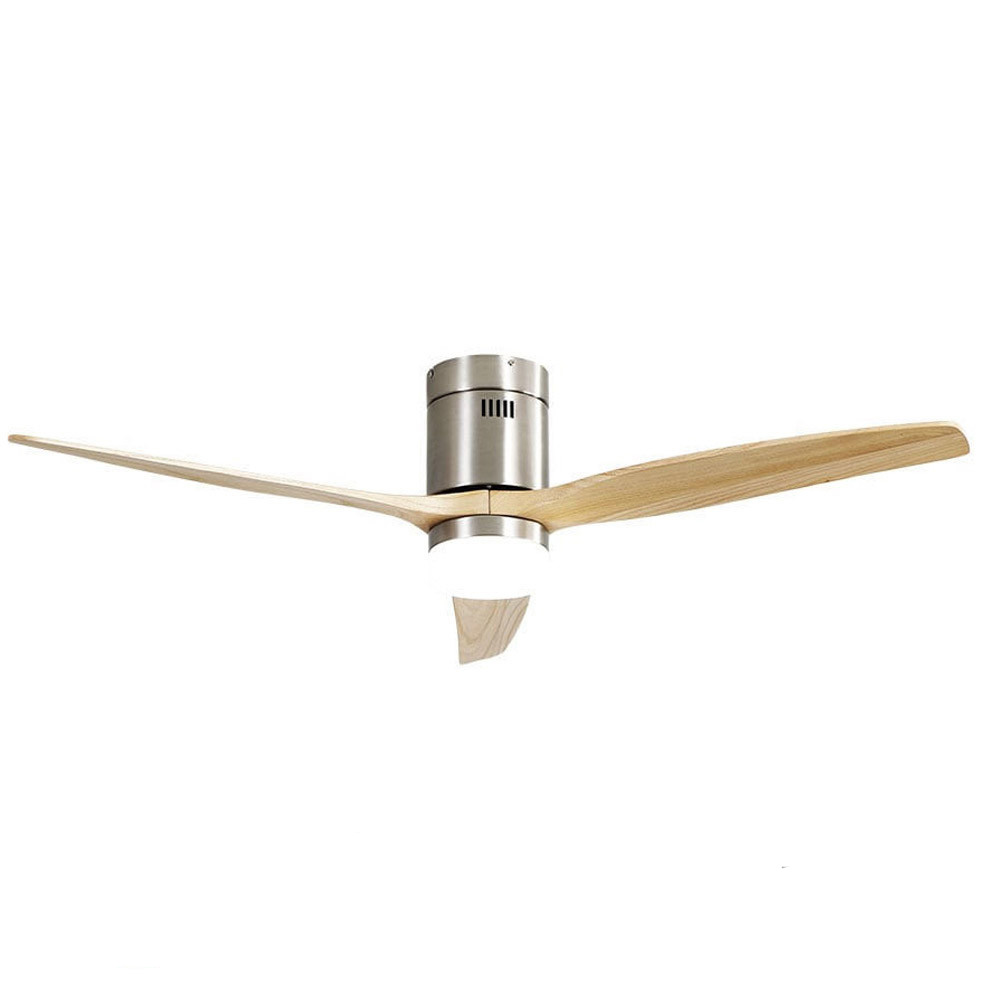 Ventilador Aguilon DC Niquel 132Ø 18w 3 Aspas Haya, Mando y Temporizador 128291342