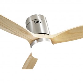 Ventilador Aguilon DC Niquel 132Ø 18w 3 Aspas Haya, Mando y Temporizador 128291342