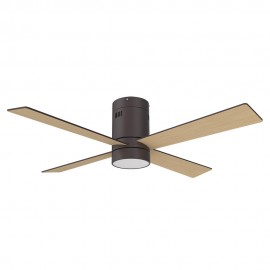 Ventilador Barine Marron 122Ø 18w 4 Aspas Haya-marron, Mando y Temporizador 128391402