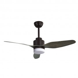 Ventilador Gerona Marron-roble 120Ø 18w 3 Aspas Mando y Temporizador 128491302