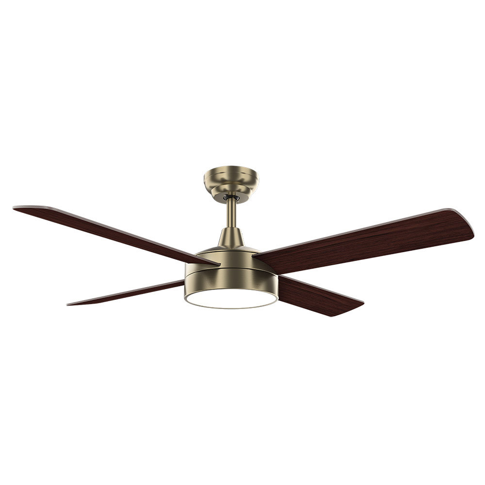 Ventilador Nevery DC Cuero 122Ø 26w Roble-Nogal Mando, Memoria y Temporizador 128791436