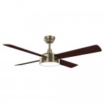 Ventilador Nevery DC Cuero 122Ø 26w Roble-Nogal Mando, Memoria y Temporizador 128791436