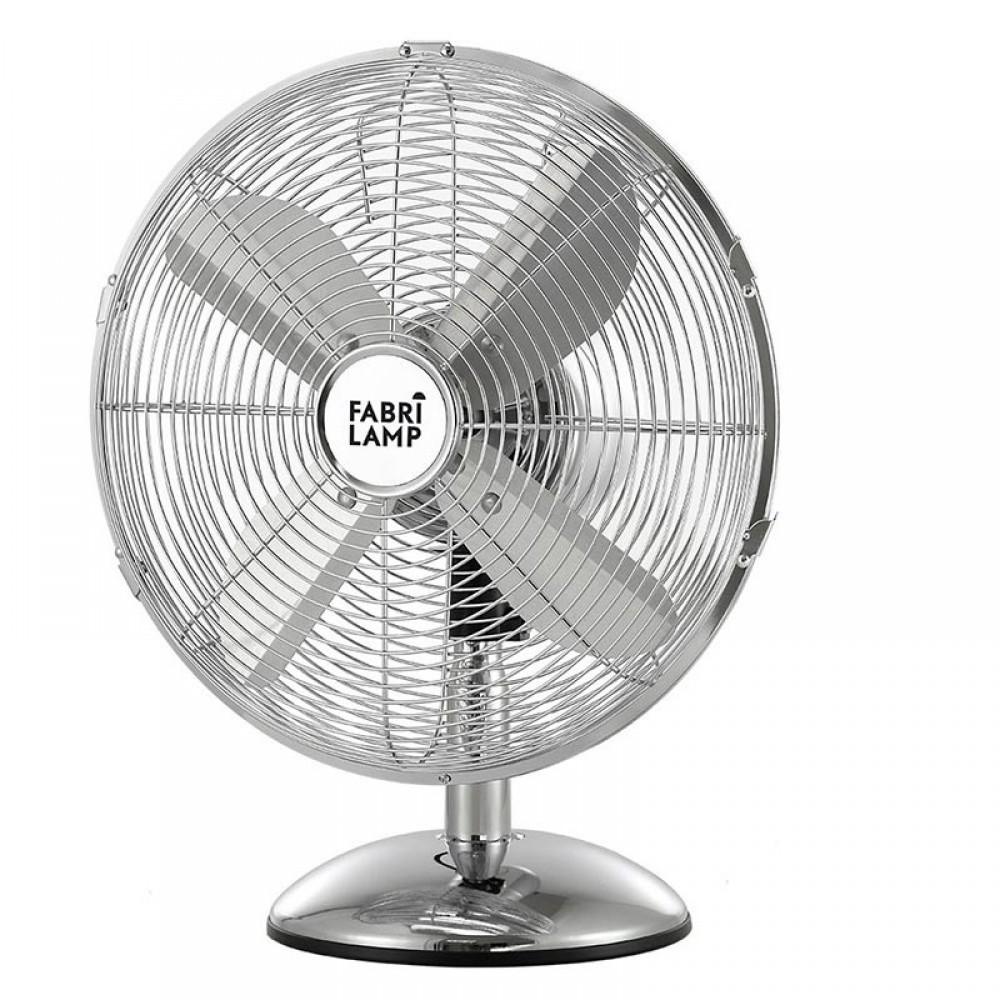 Ventilador Pali Sobremesa Cromo 43Ø 50w 3 Velocidades Oscilante 129571020