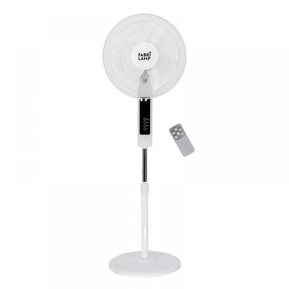 Ventilador Cacimbo Blanco De Pie 43Ø 45w 5 Aspas Mando y temporizador 133441001