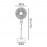 Ventilador Calma Blanco De Pie 43Ø 45w 5 Aspas Mando y temporizador 133541001