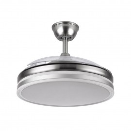 Abrila Ventilador Bayomo DC Niquel Plegable 108Ø Ultrasilencioso 59w Regulable Mando Memoria y temporizador 142591403