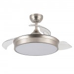 Ventilador Cala DC Plegable 109Ø Niquel 72w Mando, Memoria y Temporizador 158991403