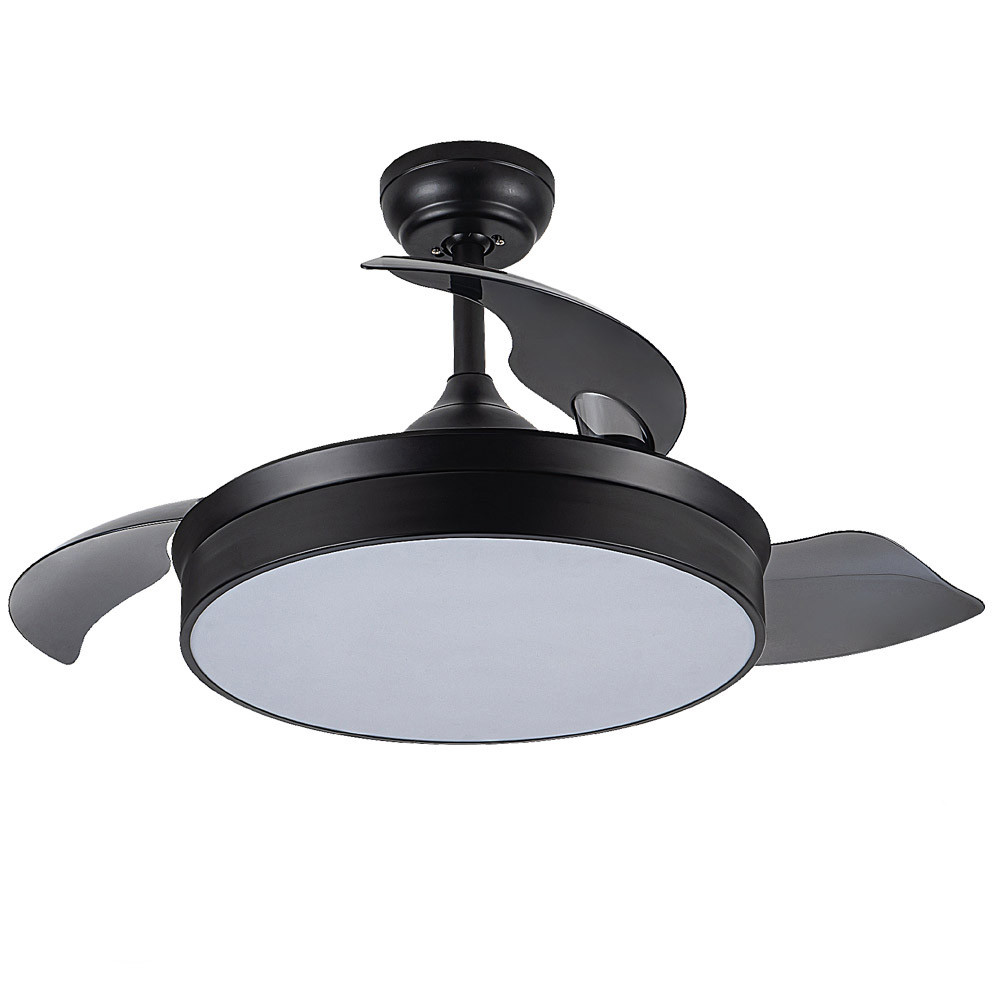 Ventilador Mini Cala DC Negro Plegable 91Ø 48w Mando Memoria y Temporizador 158999002