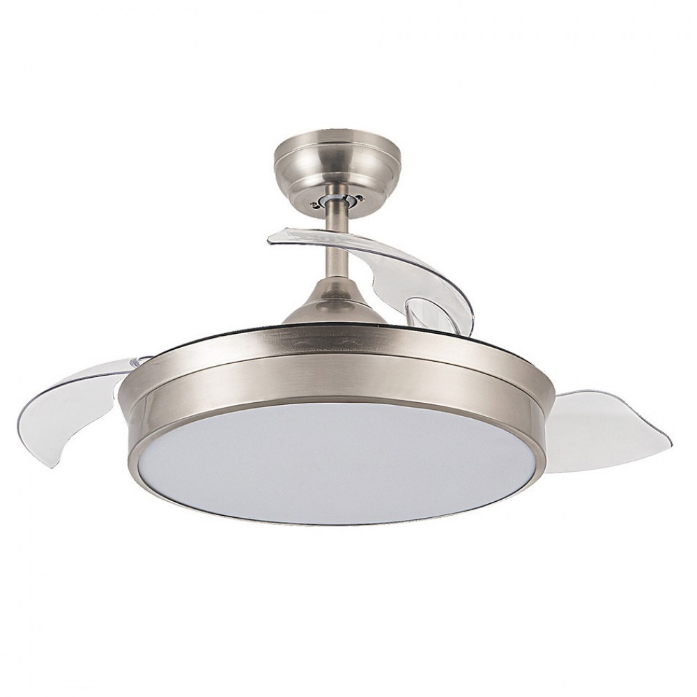 Ventilador Mini Cala DC Niquel Plegable 91Ø 48w Mando Memoria y Temporizador 158999003
