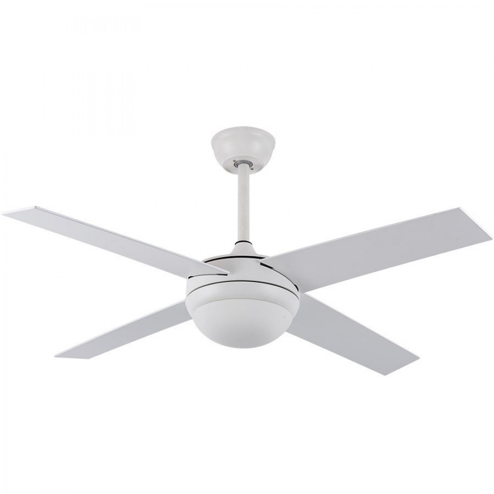 Ventilador Ciro DC Blanco 116Ø 2xe27 4Aspas Blanco-Haya Mando y Temporizador 159092401