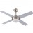 Ventilador Ciro DC Niquel 116Ø 2xe27 4Aspas Plata-Haya Mando y Temporizador 159092410