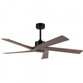 Ventilador Nadir DC Negro-nogal 142Ø Sin Luz 5 Aspas Mando y Temporizador 159190502