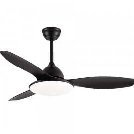 Ventilador Yael DC Negro 122Ø 72w 3 Aspas,Mando, Memoria y Temporizador 159391309