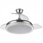 Ventilador Biliku DC Plegable Niquel 108Ø 72w Mando, Memoria y Temporizador 165191403