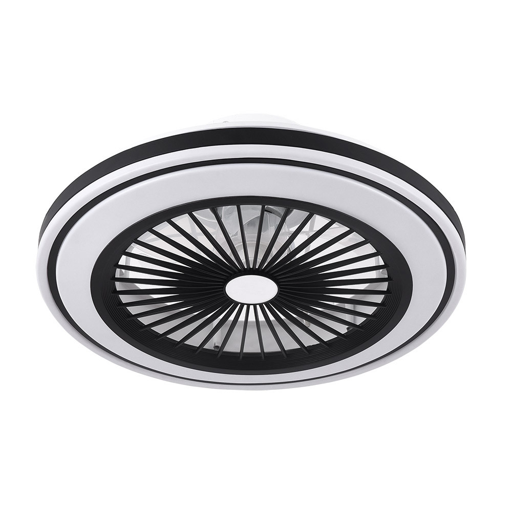 Ventilador Pruga Negro 48Ø 80w Mando, Memoria, Dimable y Temporizador 166091509