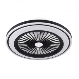 Ventilador Pruga Negro 48Ø 80w Mando, Memoria, Dimable y Temporizador 166091509