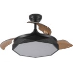 Ventilador Nashi DC Plegable Negro 107Ø 72w Mando, Memoria y Temporizador 166391409